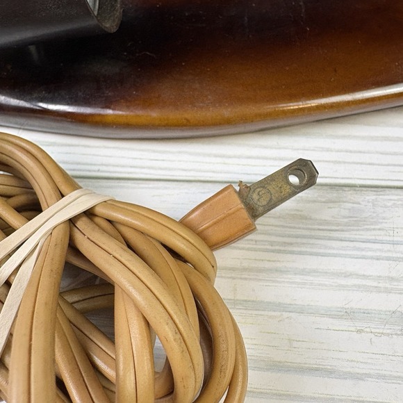 Vintage MCM Horse And Foal Lamp Light Ceramic Brown Works Read Description - Picture 6 of 10